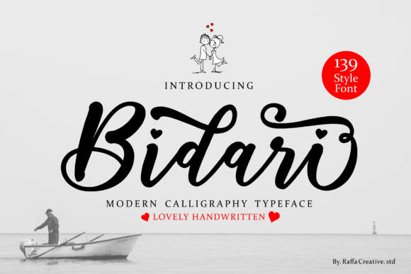 Bidari Script: A Modern Calligraphy Typeface with Heart