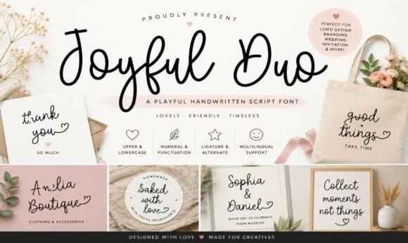 Joyful Duo: A Handwritten Font with a Warm, Personal Touch