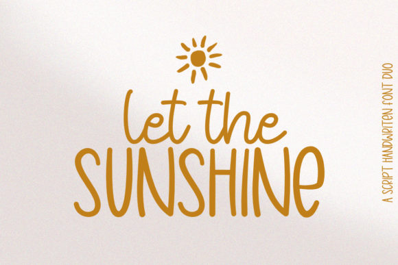 Let the Sunshine: The Perfect Handwritten Font Pairing