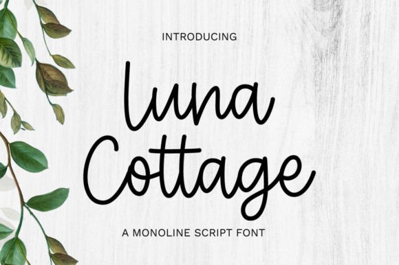 Luna Cottage: A Monoline Script for Elegant Design