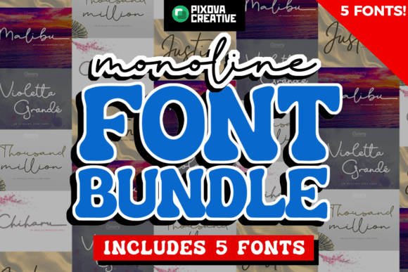 Monoline 5 Script Bundle: Modern Handwriting for Your Projects