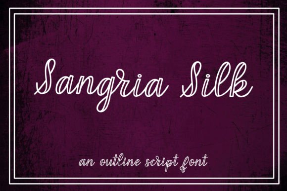 Sangria Silk: A Hand-Lettered Outline Script for Creative Projects